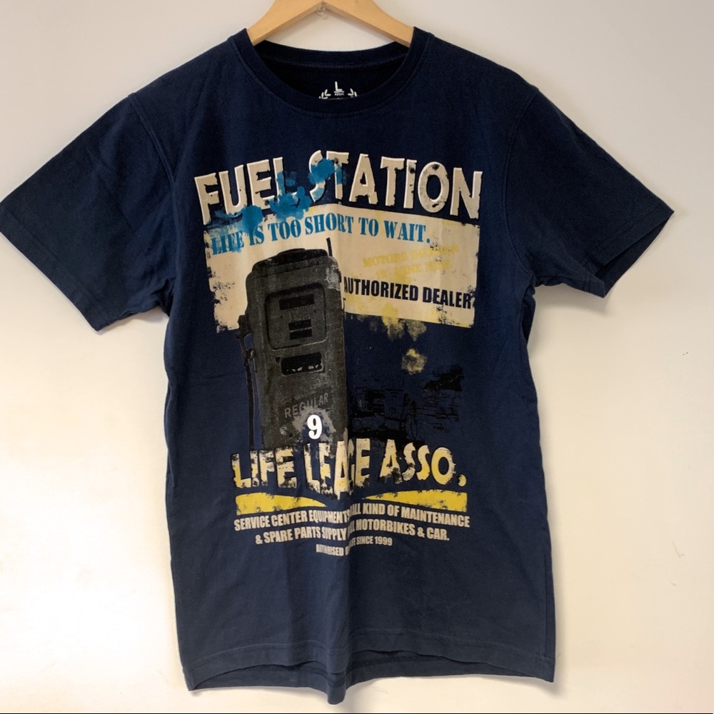 Life Navy Graphic Tee T-Shirt L